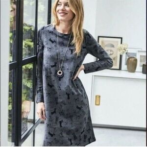 Boden Doodle Dog Sweatshirt Dress size 6R